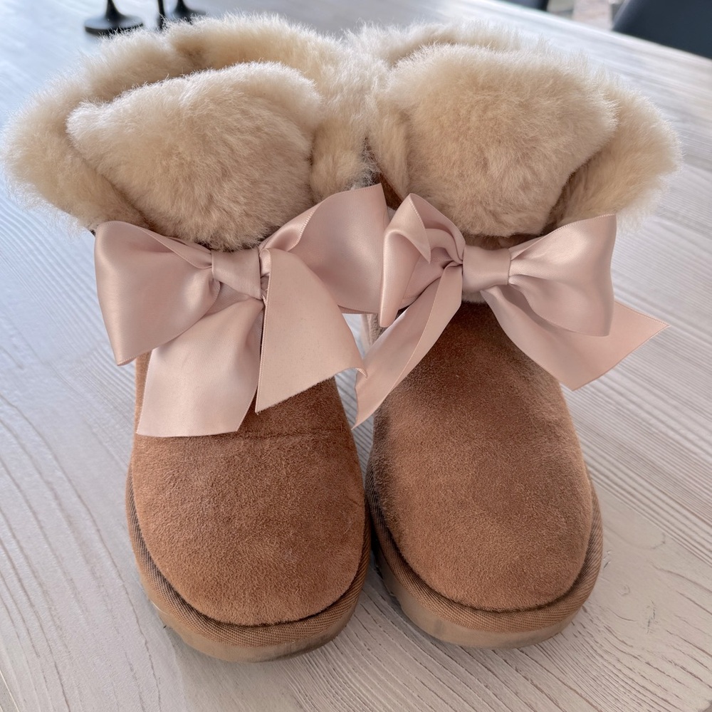 Satin Bow Ugg Boots